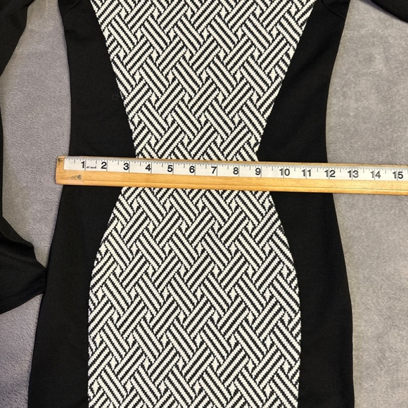 H&M Bodycon Mini Dress Size 4 Small Y2K Old Money Monochrome Chic Minimalist - Picture 3 of 7